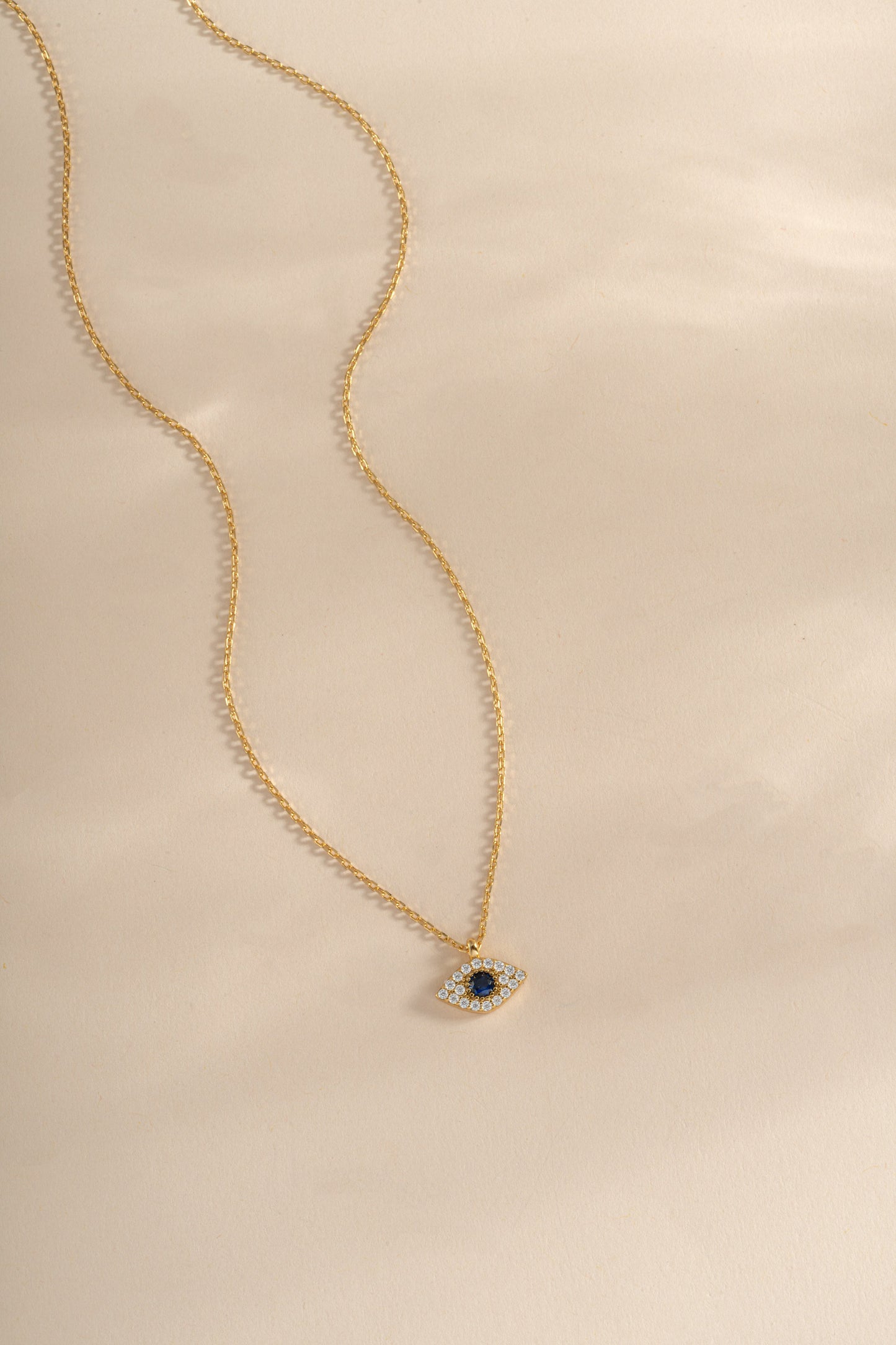 Sapphire Evil Eye Necklace