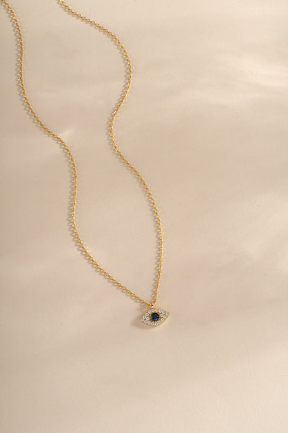 Sapphire Evil Eye Necklace