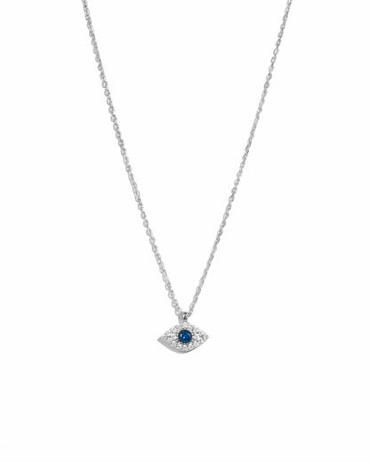 Sapphire Evil Eye Necklace