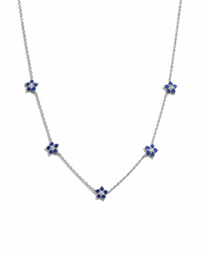 Sapphire Flower Necklace