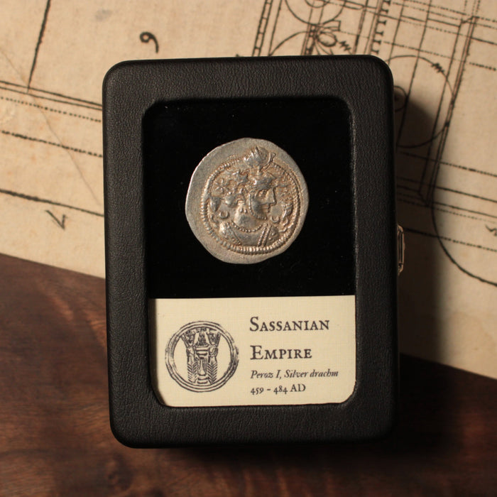 Sassanian Empire, Peroz I, Silver Drachm - 459 to 484 CE - Ancient Persia