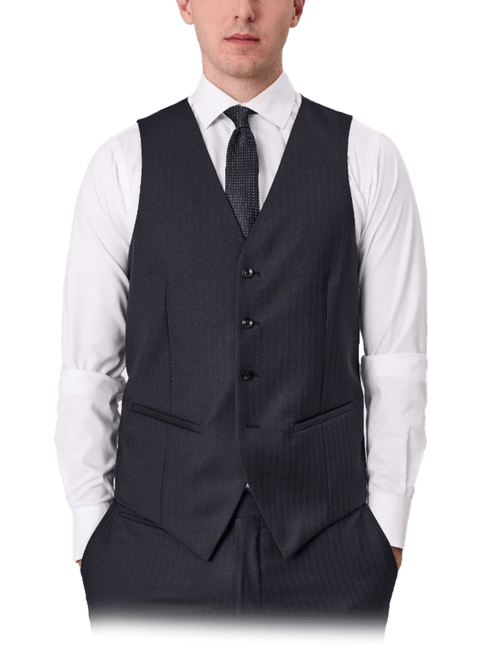 Saul Waist Coat - Herringbone - Harrys for Menswear