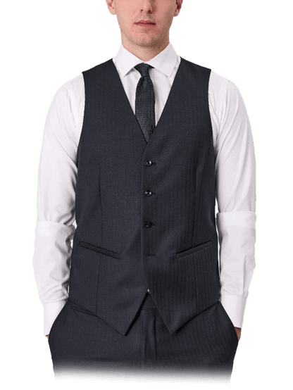 Saul Waist Coat - Herringbone - Harrys for Menswear