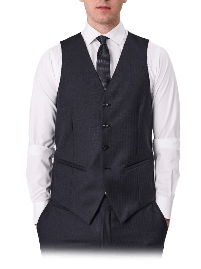 Saul Waist Coat - Herringbone - Harrys for Menswear