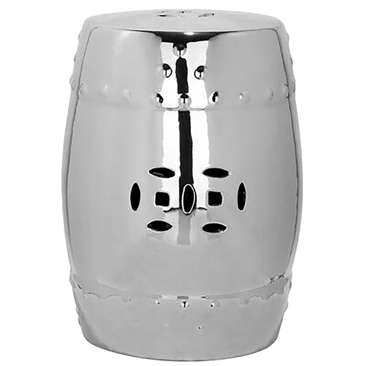 Silver Garden Stool