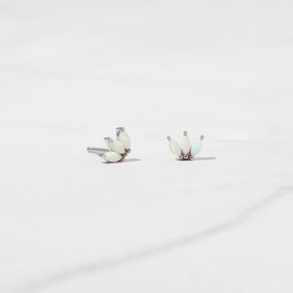 Tiny Opal Petal Studs