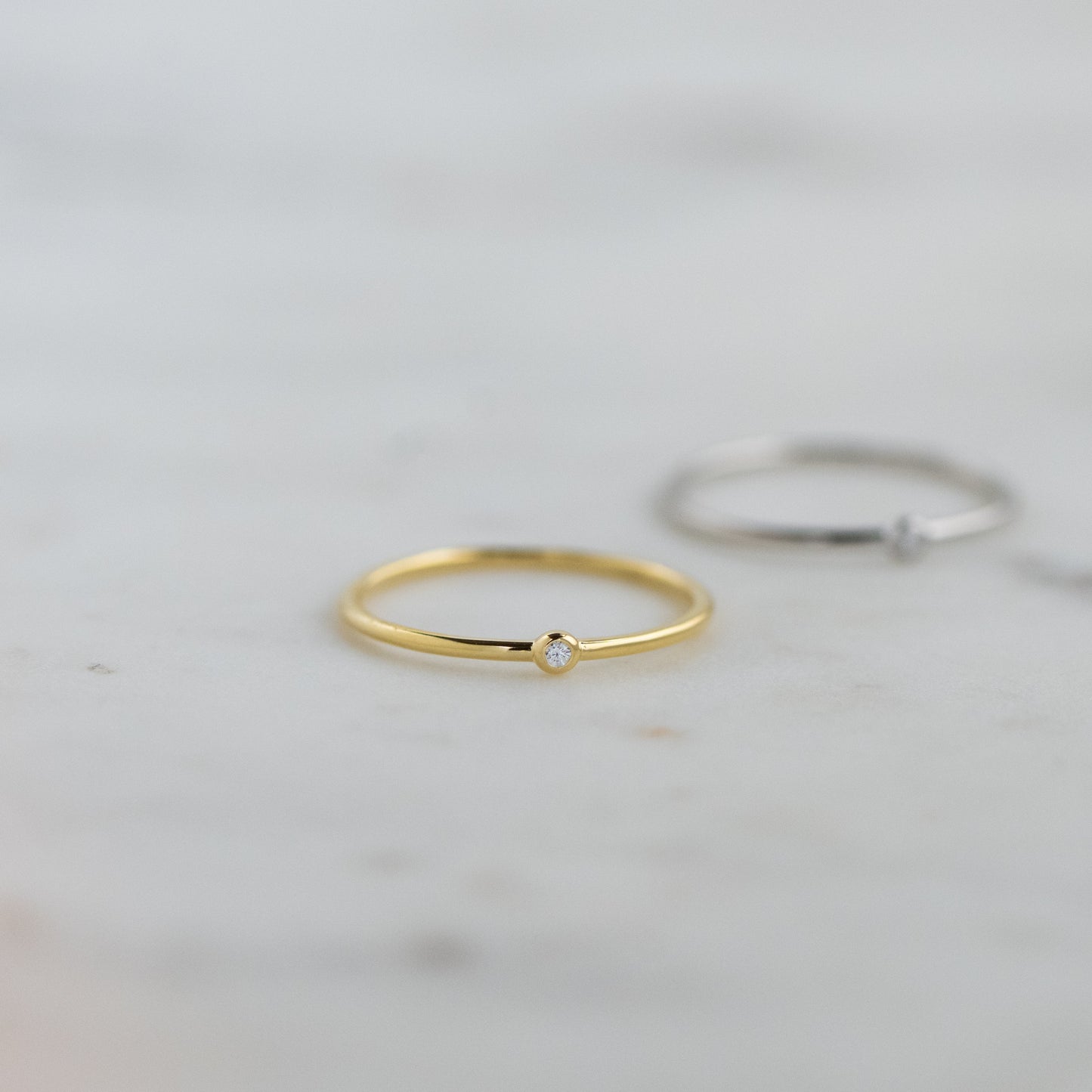 Tiny Solitaire Stacking Ring
