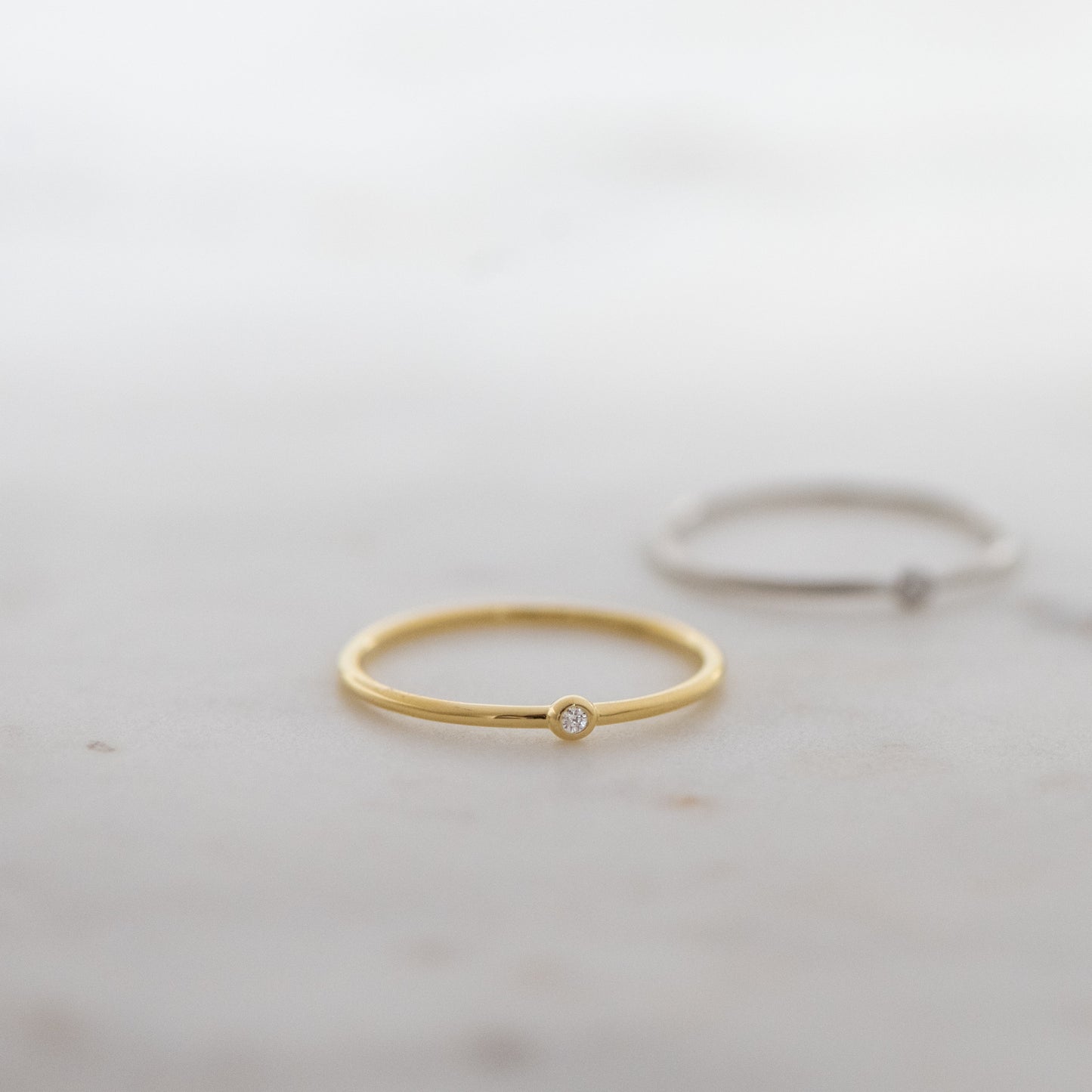 Tiny Solitaire Stacking Ring