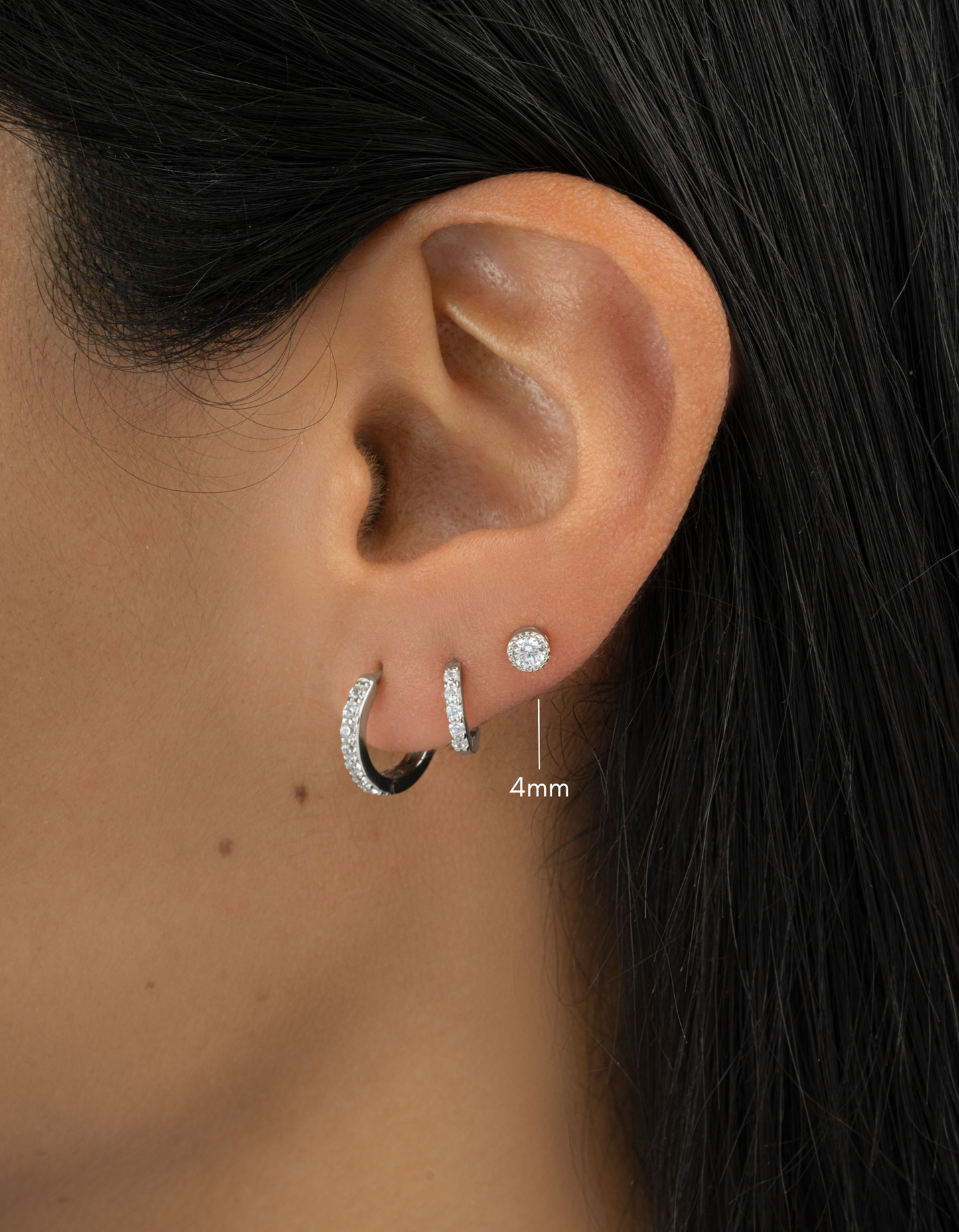 4mm Diamond Stud Earrings