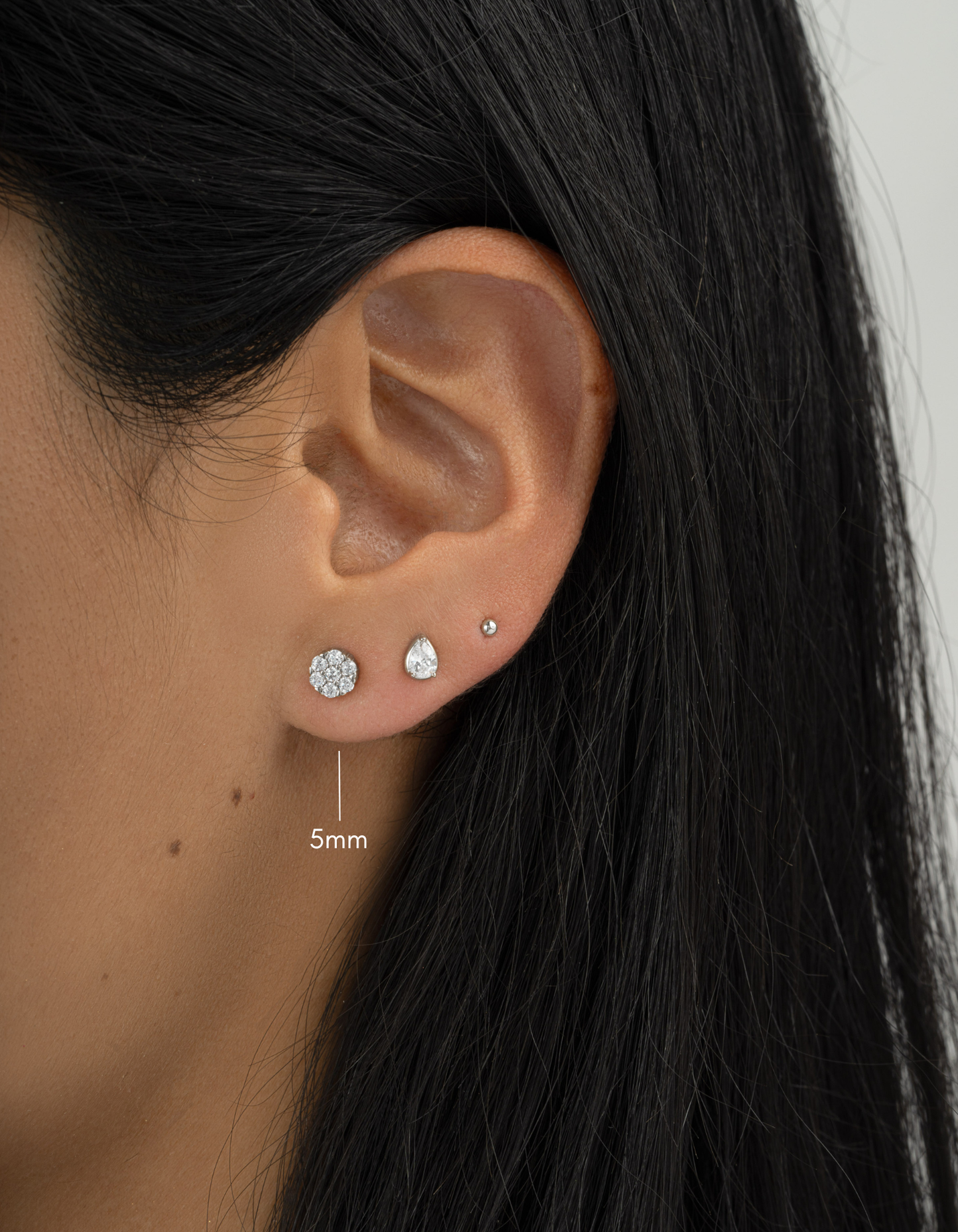 5mm Diamond Cluster Studs