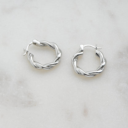 20mm Spiral Hoop Earrings