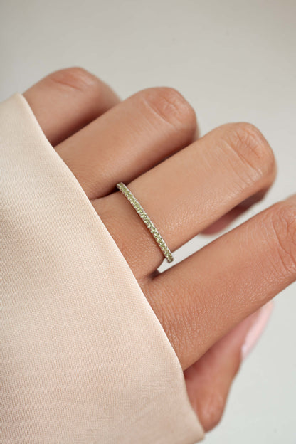 Peridot Birthstone Eternity Rings