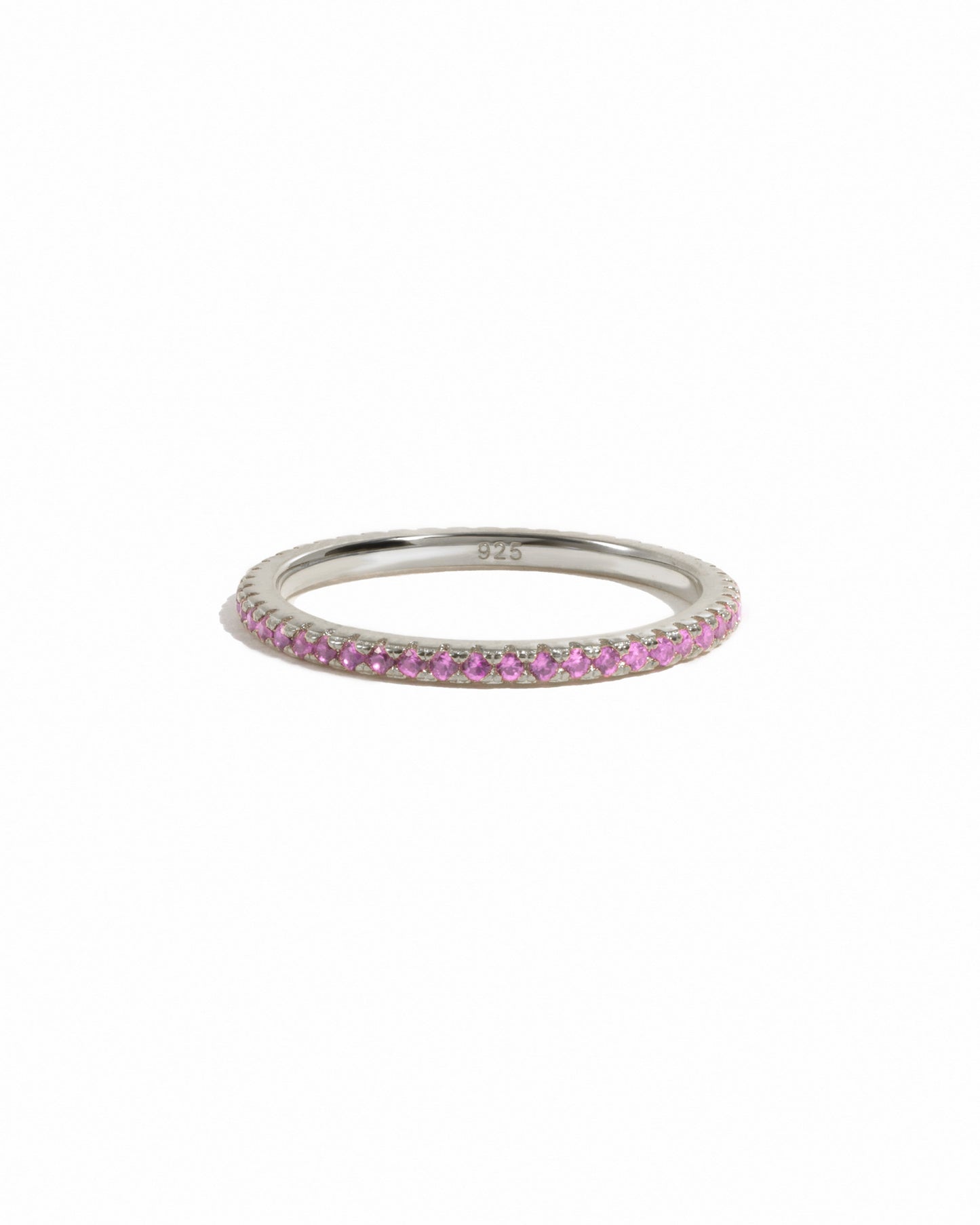 Rose Birthstone Eternity Ring