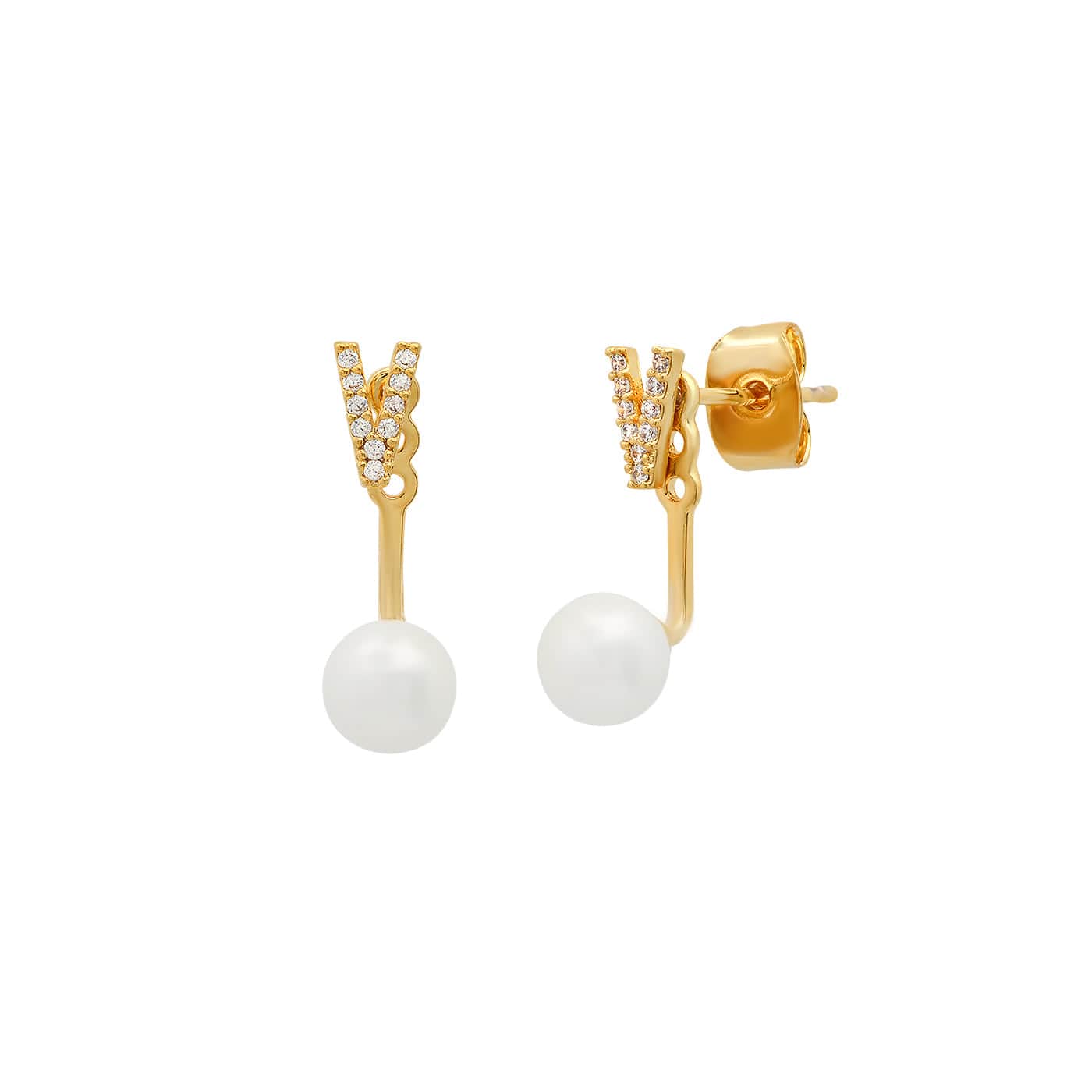 CZ Monogram Ear Jacket