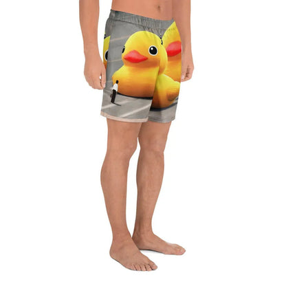 Tank Man Ducky Men's Gym Shorts - Shirtwascash