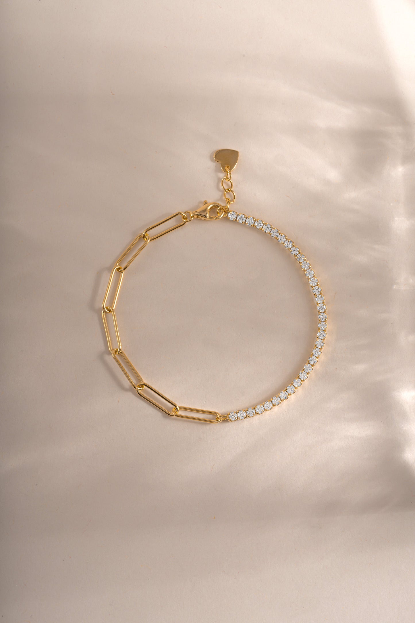 Tennis and Paperclip Bracelet