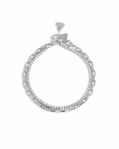 Tennis & Paperclip Bracelet Set