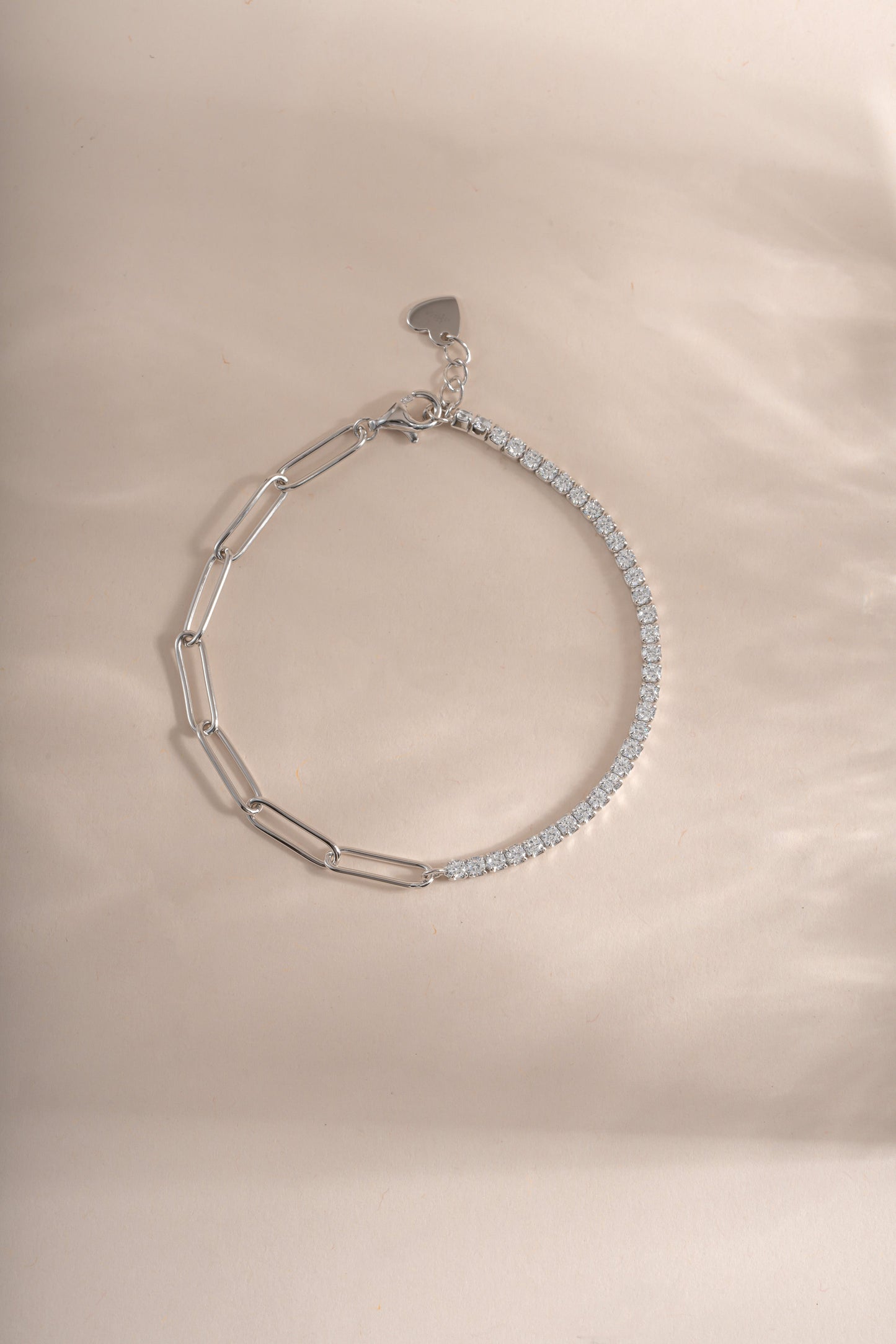 Tennis and Paperclip Bracelet