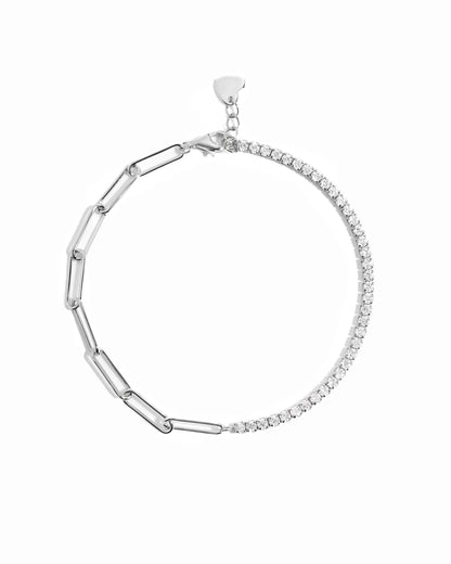 Tennis and Paperclip Bracelet