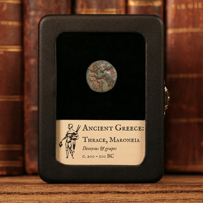 Thrace, City of Maroneia, AE Unit, Dionysus (Greek God of Wine) - c. 200 to 100 BCE - Ancient Greece