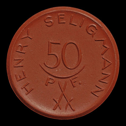 Weimar Germany, City of Hanover, Porcelain 50 Pfennigs Notgeld (Emergency Money) - 1921 CE - Weimar Republic