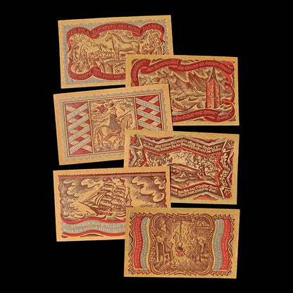 Weimar Germany, Oldenburg in Holstein, Lot of Six Notgeld Notes - 1921 CE - Weimar Republic