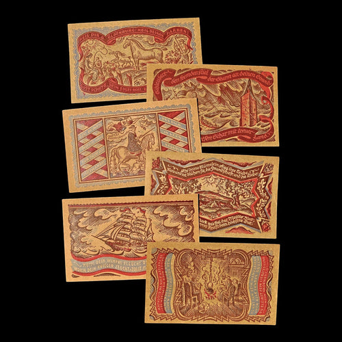 Weimar Germany, Oldenburg in Holstein, Lot of Six Notgeld Notes - 1921 CE - Weimar Republic