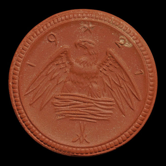 Weimar Germany, Saxony, Porcelain 2 Marks Notgeld (Emergency Money) - 1920 to 1921 CE - Weimar Republic
