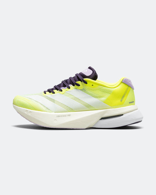 Womens Adizero Boston 13 - Solar Yellow/Footwear White-Powder Plum