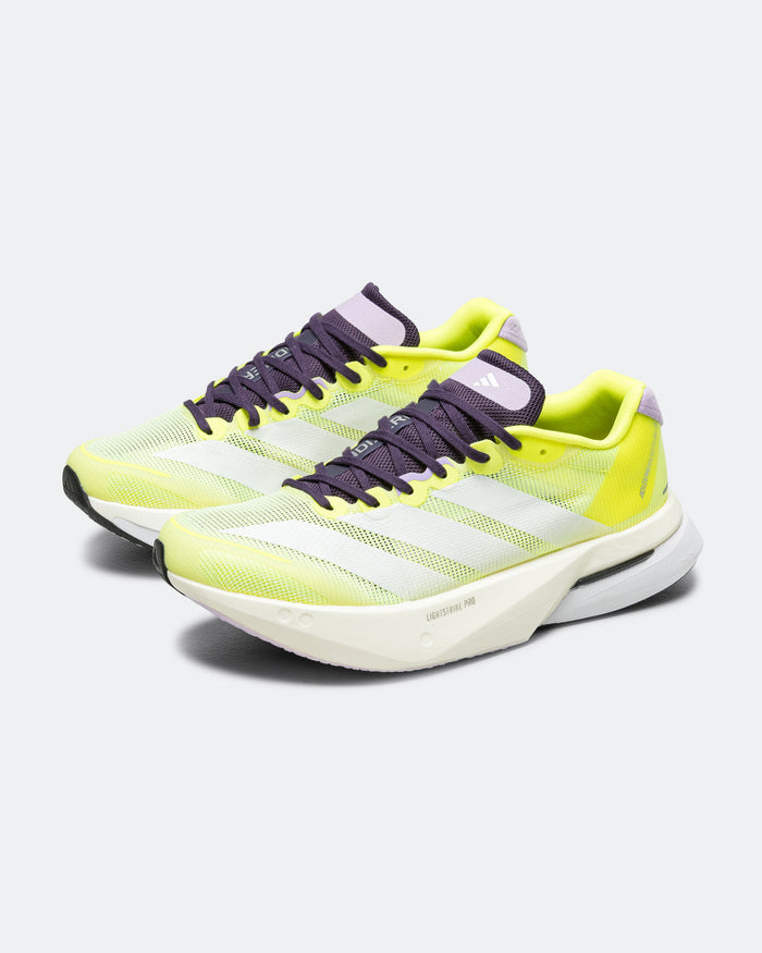 Womens Adizero Boston 13 - Solar Yellow/Footwear White-Powder Plum
