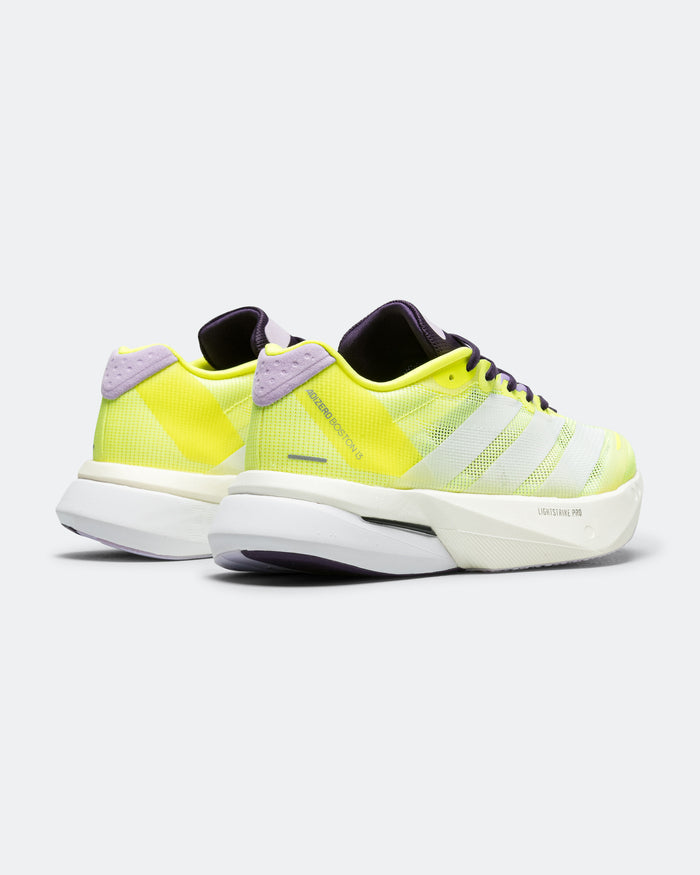 Womens Adizero Boston 13 - Solar Yellow/Footwear White-Powder Plum