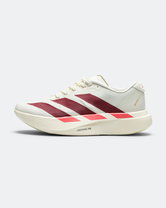 Womens Adizero Evo SL Woven - Off White/Shadow Red-Preloved Scarlet