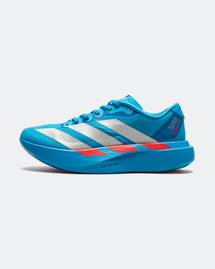 Womens Adizero Evo SL Woven - Solar Blue/Silver Metallic-Lucid Red