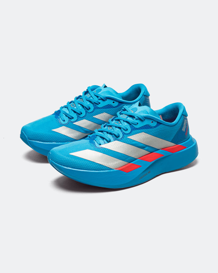 Womens Adizero Evo SL Woven - Solar Blue/Silver Metallic-Lucid Red