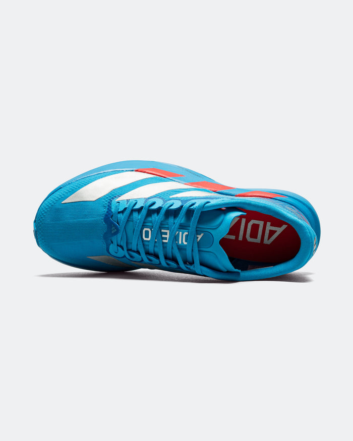 Womens Adizero Evo SL Woven - Solar Blue/Silver Metallic-Lucid Red