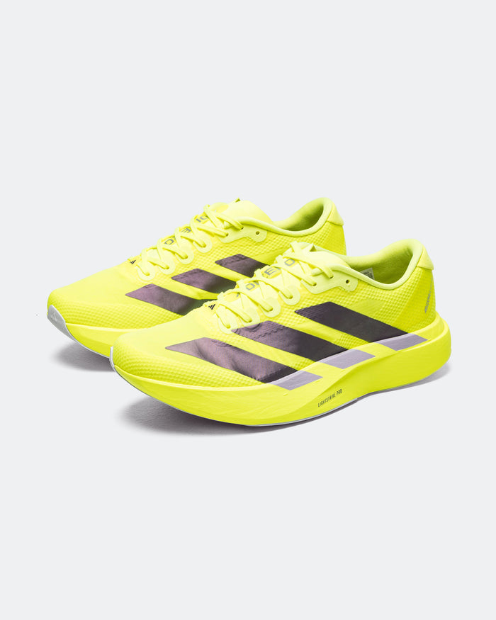Womens Adizero Evo SL Woven - Solar Yellow/Aurora Plum-Powder Plum