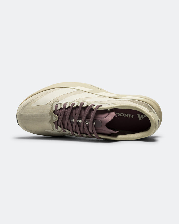 Womens Adizero Evo SL Woven x Hermanos Koumori - Putty Grey/Alumina-Shadow Fig