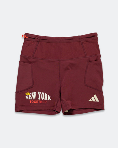 Womens Adizero NYC Short Tights - Shadow Red