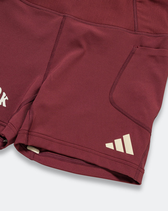 Womens Adizero NYC Short Tights - Shadow Red