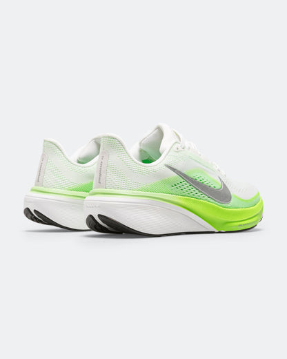 Womens Air Zoom Pegasus 42 - White/Metallic Silver-Green Strike