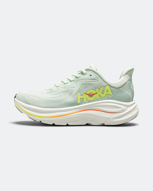 Womens Clifton 10 - Sea Glass/Neon Flame