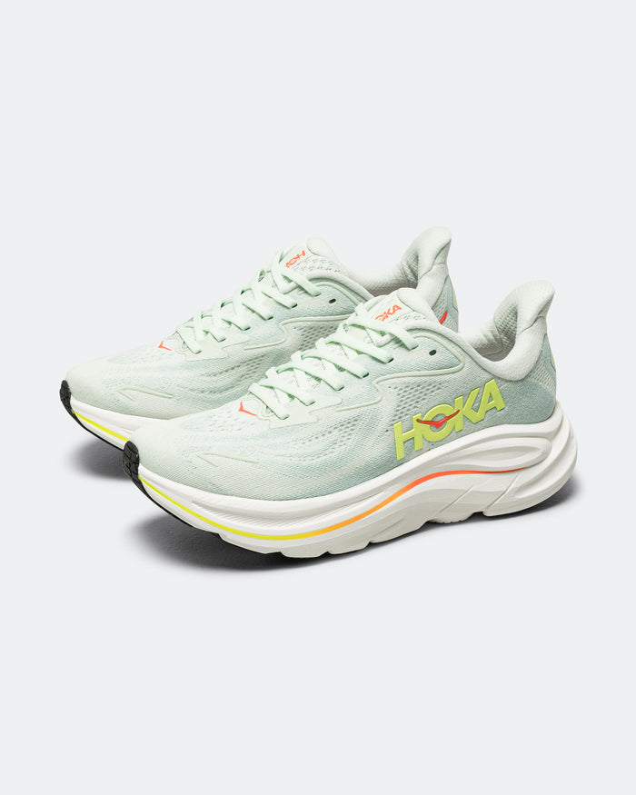 Womens Clifton 10 - Sea Glass/Neon Flame