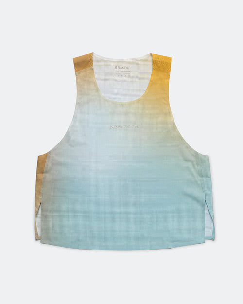 Womens CoolGrid Race Singlet - Lagoon Multi