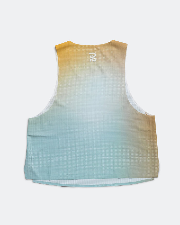 Womens CoolGrid Race Singlet - Lagoon Multi