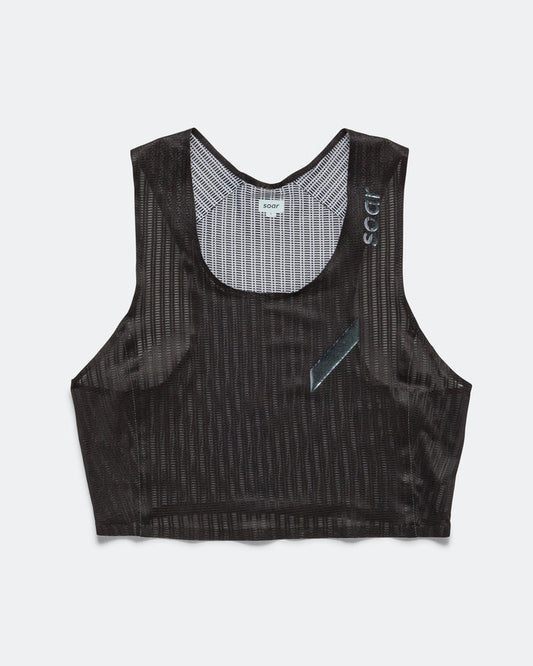 Womens Crop Vest - Black