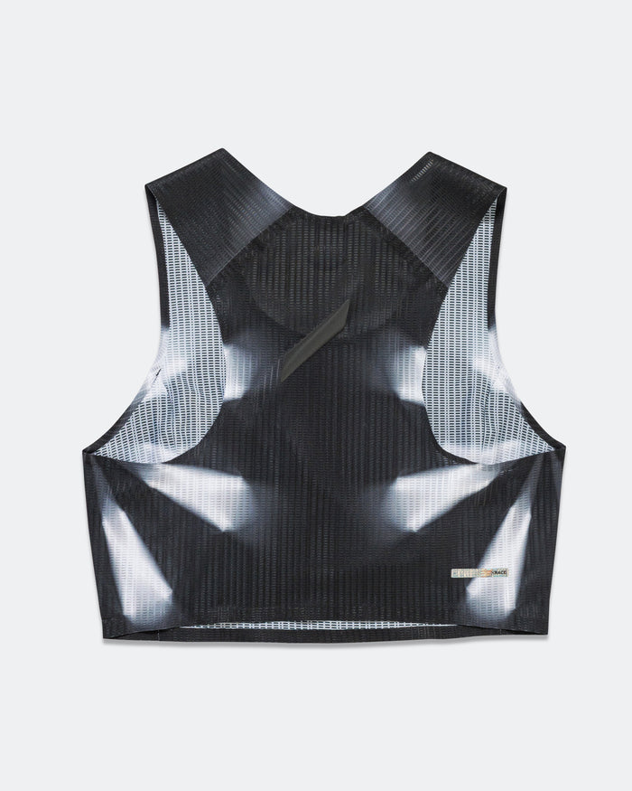 Womens Crop Vest - Black/White Kaleidoscope