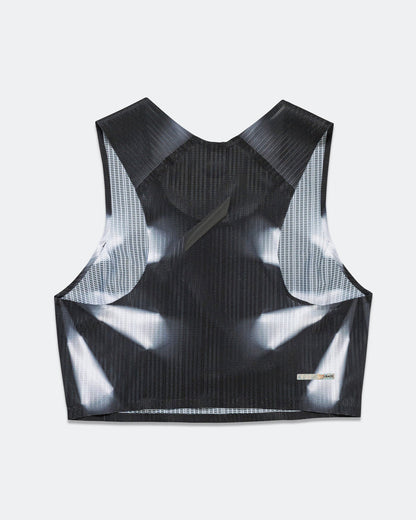 Womens Crop Vest - Black/White Kaleidoscope