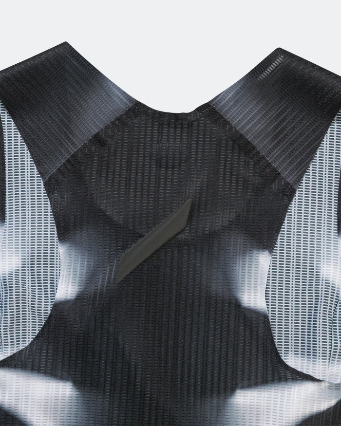 Womens Crop Vest - Black/White Kaleidoscope