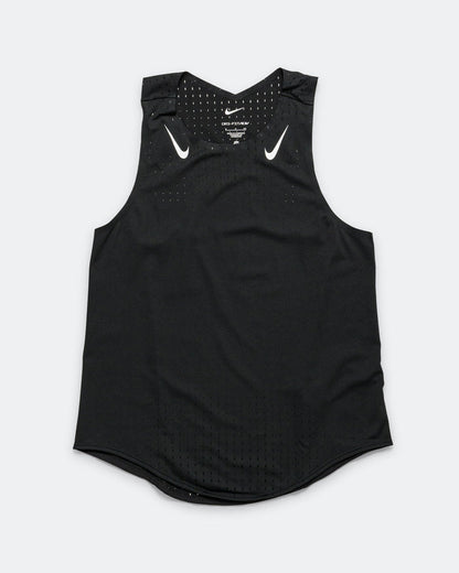 Womens Dri-FIT ADV AeroSwift Running Singlet - Black/White