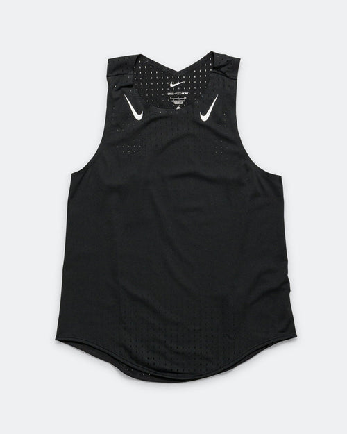 Womens Dri-FIT ADV AeroSwift Running Singlet - Black/White